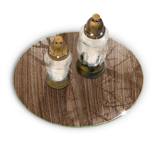 Üveg alátét gyertyákhoz Fa textúra