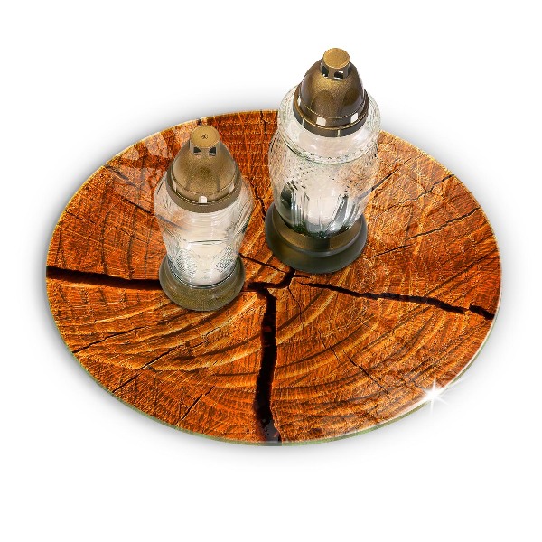 Síri gyertya alátét Fa törzsszerkezet