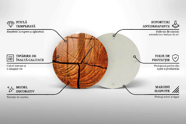 Síri gyertya alátét Fa törzsszerkezet