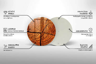 Síri gyertya alátét Fa törzsszerkezet