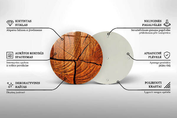 Síri gyertya alátét Fa törzsszerkezet