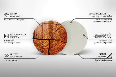 Síri gyertya alátét Fa törzsszerkezet