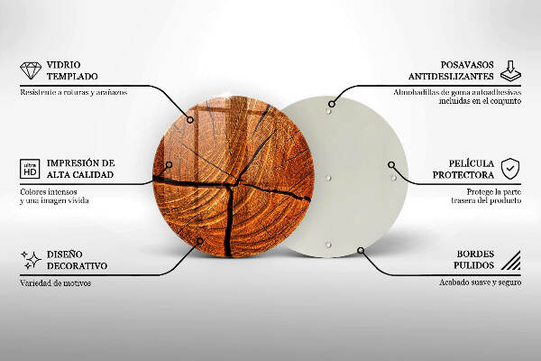 Síri gyertya alátét Fa törzsszerkezet