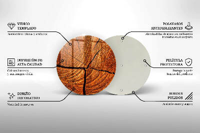 Síri gyertya alátét Fa törzsszerkezet