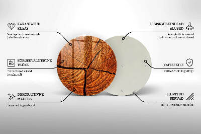 Síri gyertya alátét Fa törzsszerkezet