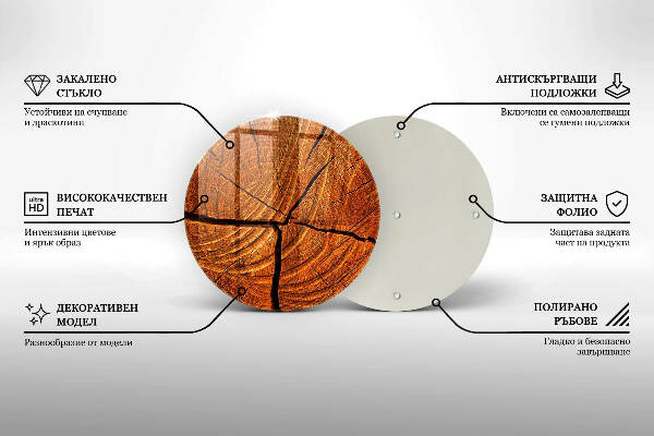 Síri gyertya alátét Fa törzsszerkezet