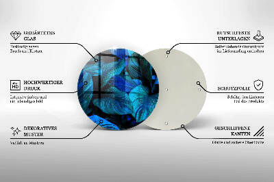 Üveg alátét gyertyákhoz Dzsungel növényzet levelei