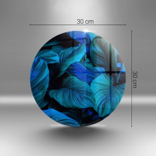 Üveg alátét gyertyákhoz Dzsungel növényzet levelei