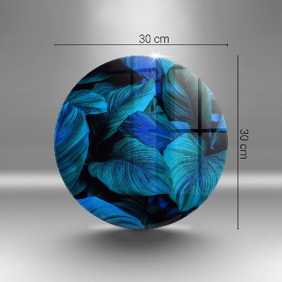 Üveg alátét gyertyákhoz Dzsungel növényzet levelei