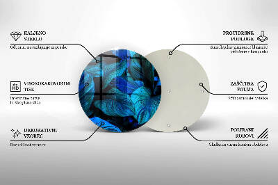 Üveg alátét gyertyákhoz Dzsungel növényzet levelei
