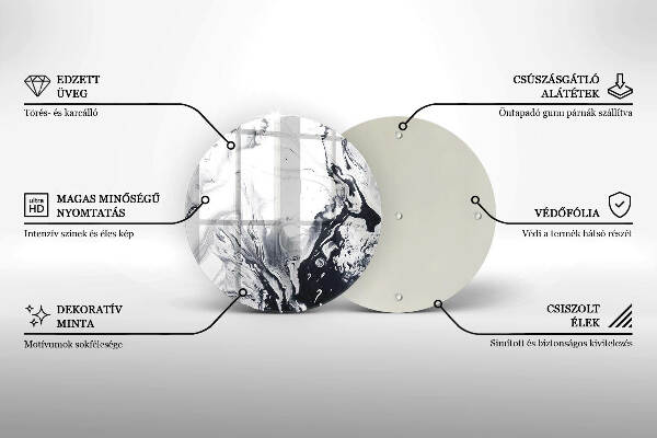 Síri gyertya alátét Tinta absztrakció