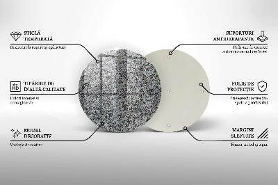 Üveg alátét gyertyákhoz Kő textúra
