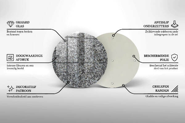 Üveg alátét gyertyákhoz Kő textúra