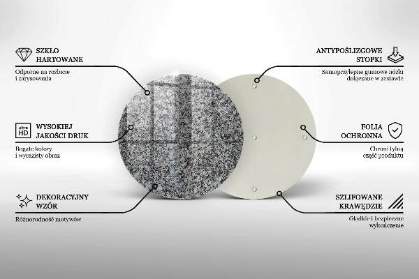 Üveg alátét gyertyákhoz Kő textúra