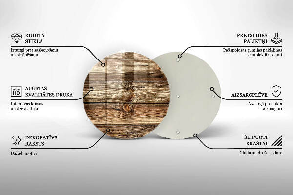 Síri gyertya alátét Fa deszka textúra