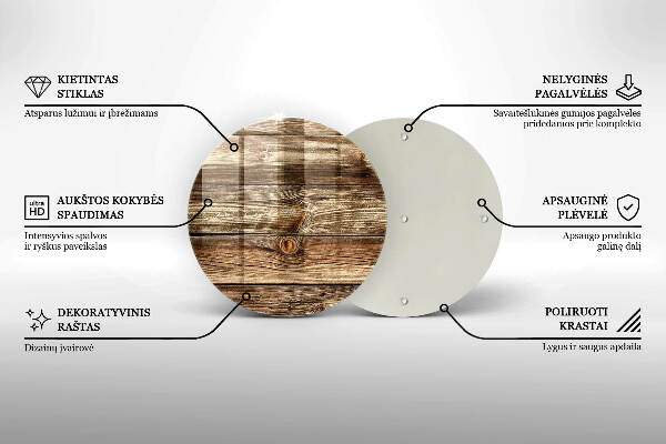 Síri gyertya alátét Fa deszka textúra