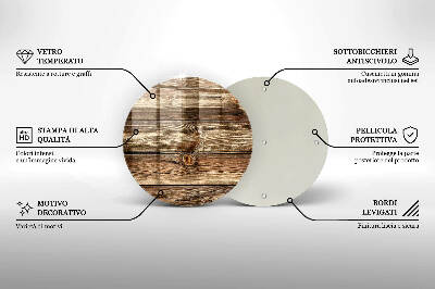 Síri gyertya alátét Fa deszka textúra