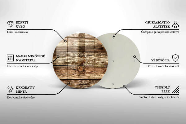 Síri gyertya alátét Fa deszka textúra