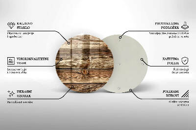 Síri gyertya alátét Fa deszka textúra