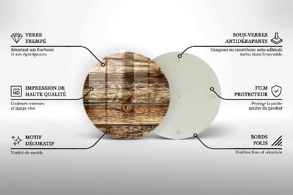 Síri gyertya alátét Fa deszka textúra