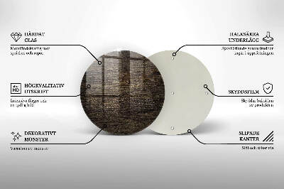 Üveg alátét gyertyákhoz Fa kéreg textúra