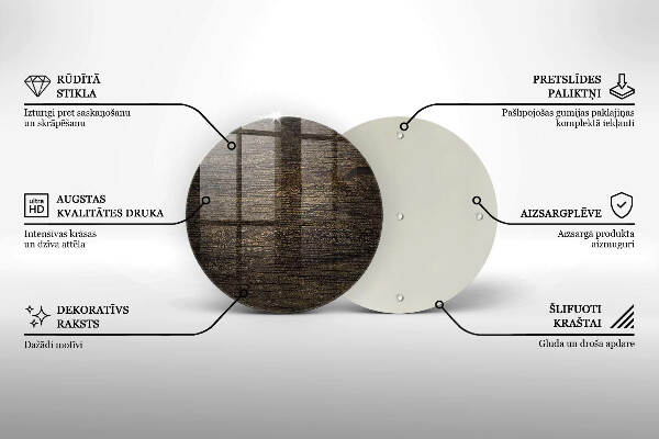 Üveg alátét gyertyákhoz Fa kéreg textúra