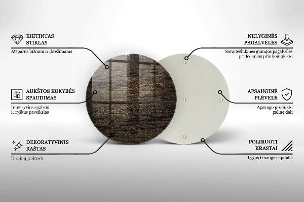 Üveg alátét gyertyákhoz Fa kéreg textúra