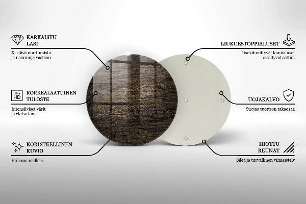 Üveg alátét gyertyákhoz Fa kéreg textúra