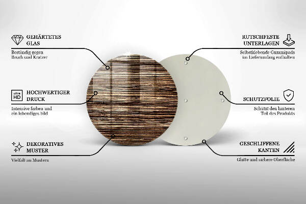 Síri gyertya alátét Fa textúra