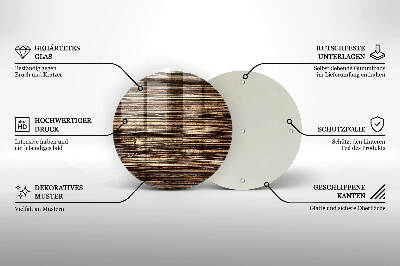 Síri gyertya alátét Fa textúra