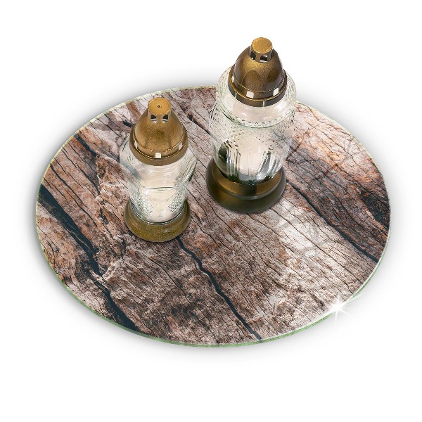 Üveg alátét gyertyákhoz Fa szerkezet