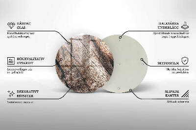 Üveg alátét gyertyákhoz Fa szerkezet