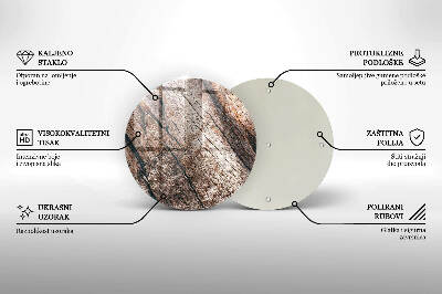 Üveg alátét gyertyákhoz Fa szerkezet