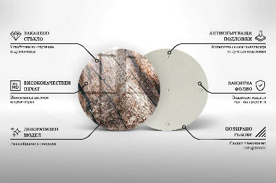 Üveg alátét gyertyákhoz Fa szerkezet