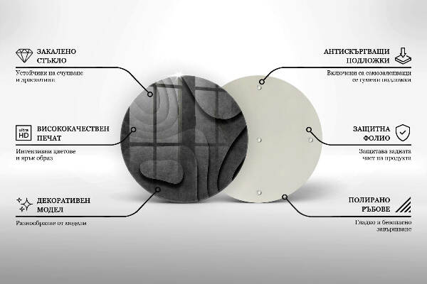 Síri gyertya alátét 3D kő formák