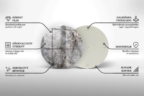 Üveg alátét gyertyákhoz Kő textúra
