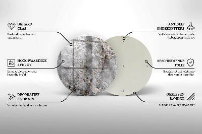 Üveg alátét gyertyákhoz Kő textúra