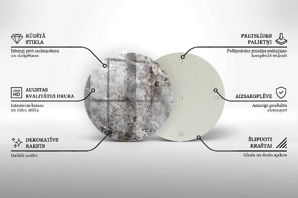 Üveg alátét gyertyákhoz Kő textúra