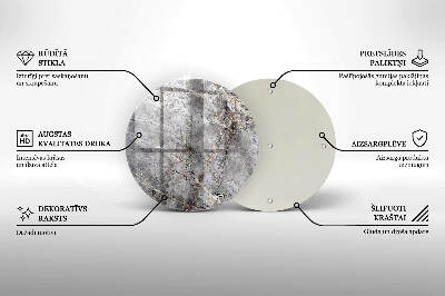 Üveg alátét gyertyákhoz Kő textúra