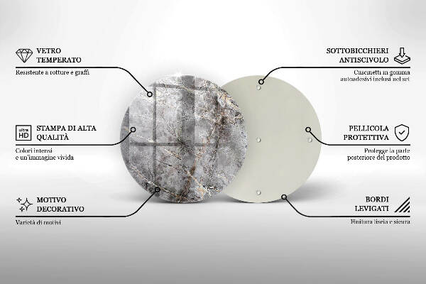 Üveg alátét gyertyákhoz Kő textúra