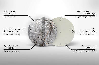 Üveg alátét gyertyákhoz Kő textúra