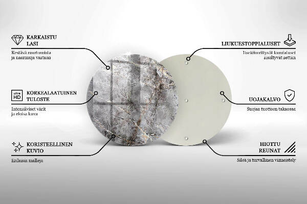 Üveg alátét gyertyákhoz Kő textúra