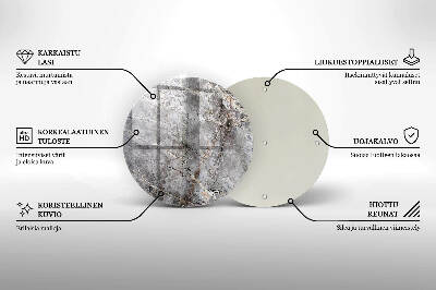 Üveg alátét gyertyákhoz Kő textúra