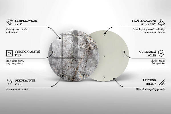 Üveg alátét gyertyákhoz Kő textúra