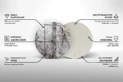 Üveg alátét gyertyákhoz Kő textúra