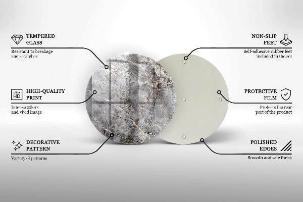 Üveg alátét gyertyákhoz Kő textúra