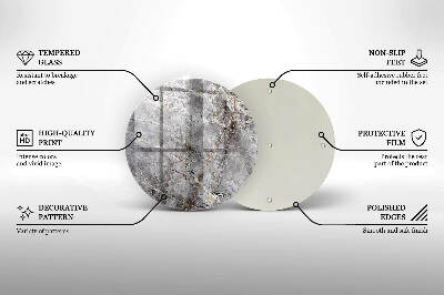 Üveg alátét gyertyákhoz Kő textúra