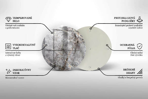 Üveg alátét gyertyákhoz Kő textúra