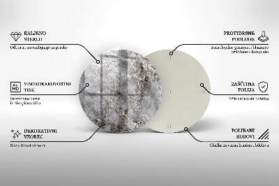 Üveg alátét gyertyákhoz Kő textúra