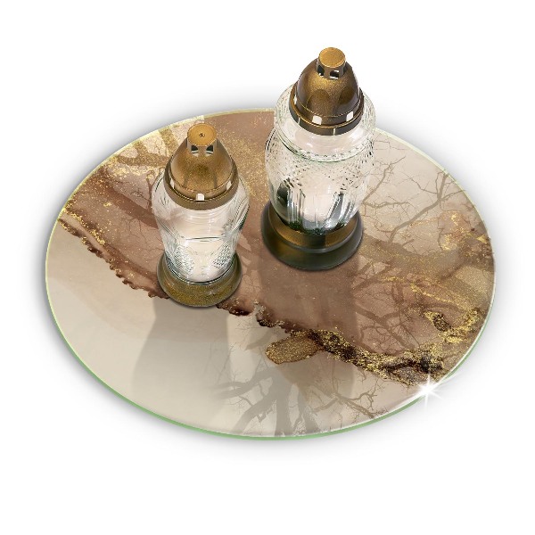 Síri gyertya alátét Arany absztrakció